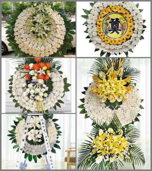 山西太原娄烦县庙湾乡上庙湾村花圈速递